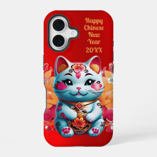 Chubby Fortune Cat Chinese New Year iPhone 16 Case
