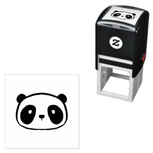 Chubby Giant Panda Cartoon Face Self-inking Stamp