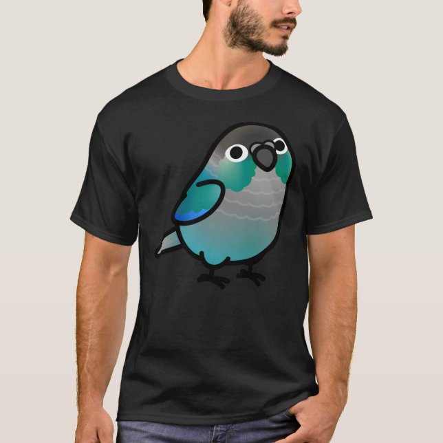 Chubby Green Cheek Conure Turquoise  T-Shirt (Front)
