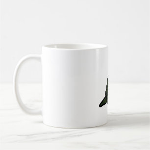 Chubby Green Lineolated Barred Parakeet Coffee Mug