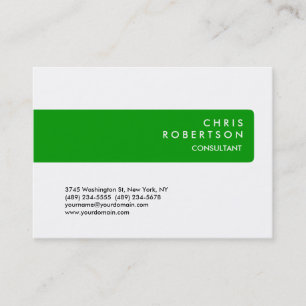 Chubby Green Stripe White Background Business Card