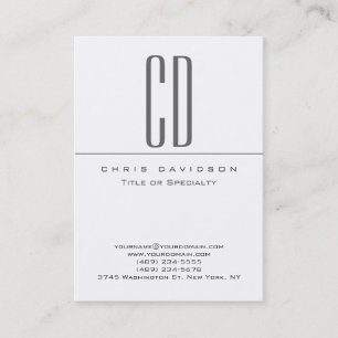 Chubby Grey Black White Contemporary Business Card
