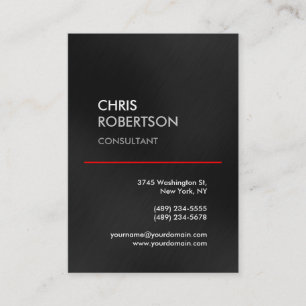 Chubby Grey Red Line Attractive Business Card