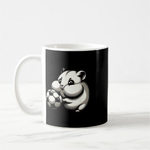 Chubby Hamster With Soccer Ll Cartoon Kawaii Coffee Mug