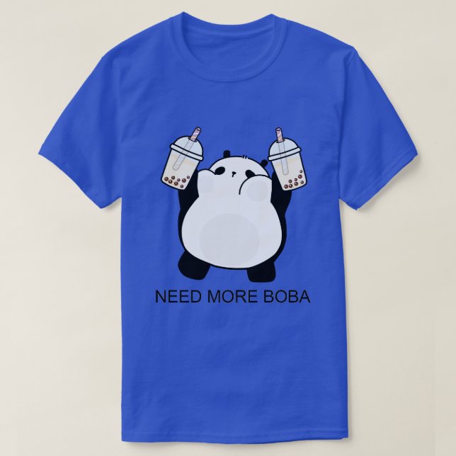 Chubby Little Panda Needs More Boba T-Shirt (Design Front)