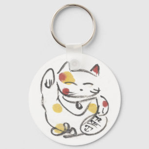 Chubby Maneki Neko Keychain