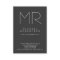 Chubby Modern Monogram Grey White Business Card