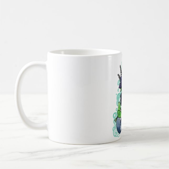 Chubby Mr. Raven Coffee Mug (Left)