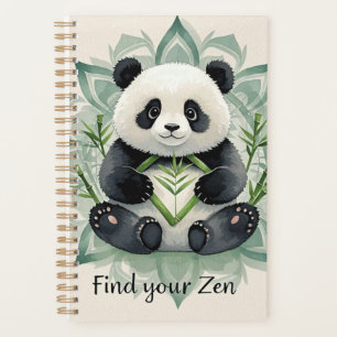 Chubby panda sitting in a lotus pose Zen Planner