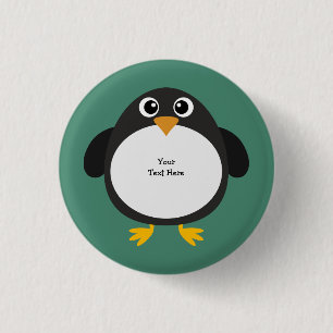 Chubby Penguin (customisable) 3 Cm Round Badge