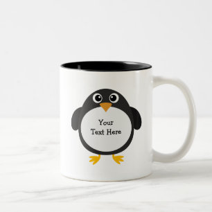 Chubby Penguin (customisable) Two-Tone Coffee Mug