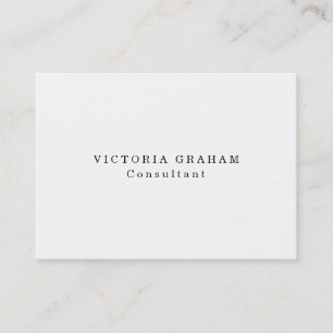 Chubby Plain Trendy White Professional Creative Business Card