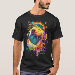Chubby Puggy Pug Humour Dutch Bulldog Animal Pun T-Shirt