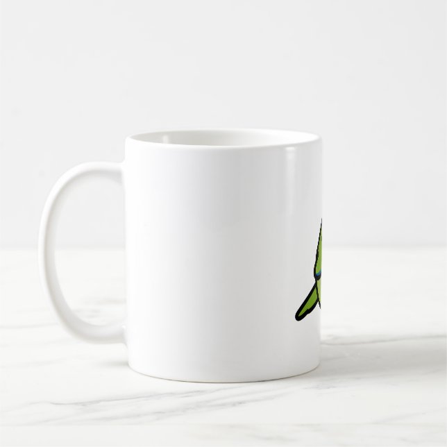 Chubby Quaker Parrot Coffee Mug (Left)