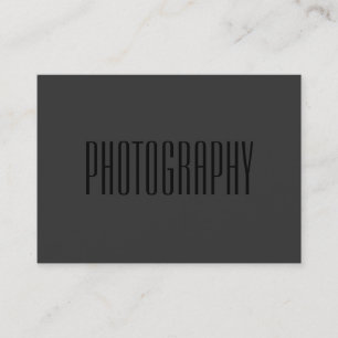 Chubby Simple Black Out Photographer Business Card