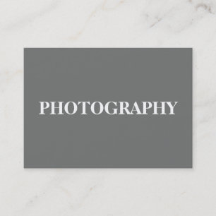 Chubby Simple Nickel Grey Photographer Business Card