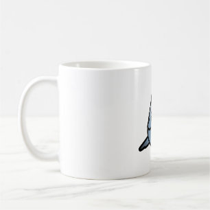 Chubby Slate Blue Budgie Coffee Mug