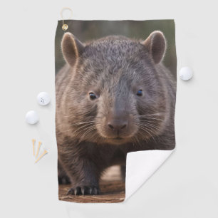 Chubby The Australian Wombat, Golf Towel