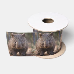 Chubby The Australian Wombat, Satin Ribbon