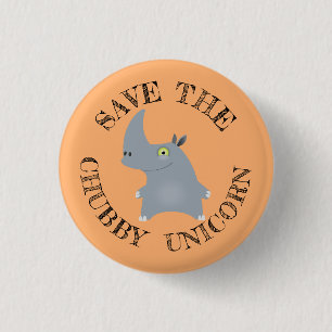 Chubby Unicorn Button