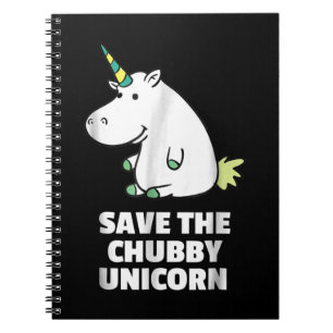 Chubby Unicorn Cute Hippo Gift For Aunt Notebook