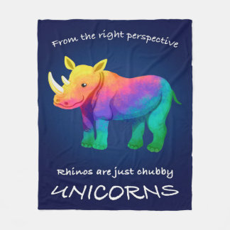 Chubby Unicorn Fleece Blanket