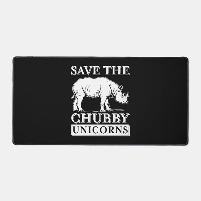 Chubby Unicorns         Desk Mat (Front)
