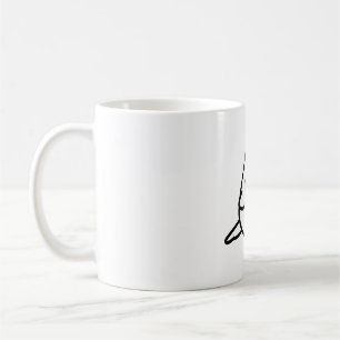 Chubby White Albino Budgie Coffee Mug