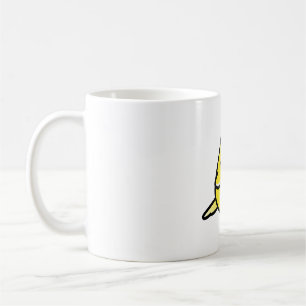 Chubby Yellow Lutino Budgie Parakeet Coffee Mug