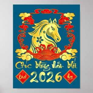Chuc Mung Nam Moi 2026 Tet Vietnamese Lunar New Ye Poster