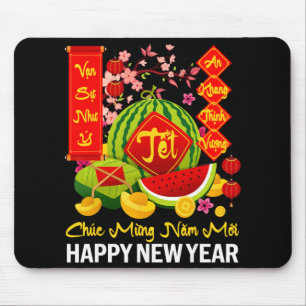 Chuc Mung Nam Moi Happy Lunar New Year Vietnamese  Mouse Pad