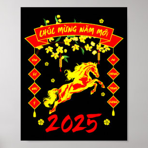 Chuc Mung Nam Moi Happy Vietnamese Lunar New Year Poster