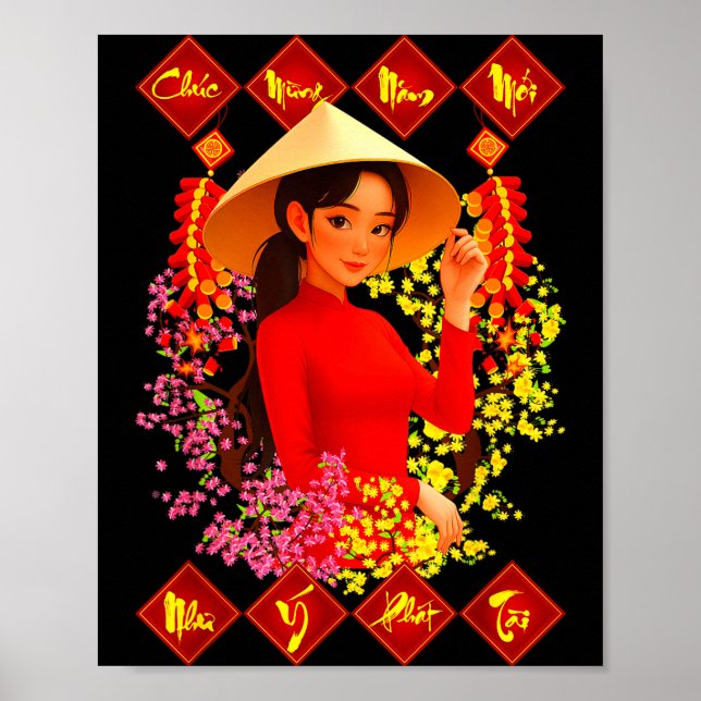 Chuc Mung Nam Moi Tet Binh Ngo 2026 Vietnamese Gir Poster (Front)