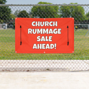 CHUCH RUMMAGE SALE AHEAD Banner