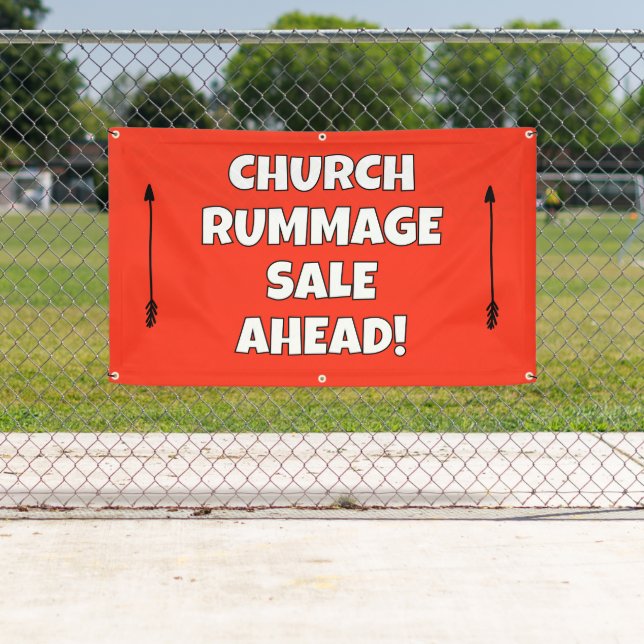 CHUCH RUMMAGE SALE AHEAD Banner (Insitu)