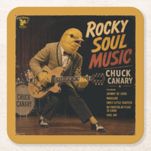 Chuck Canary Album: a Parody Square Paper Coaster