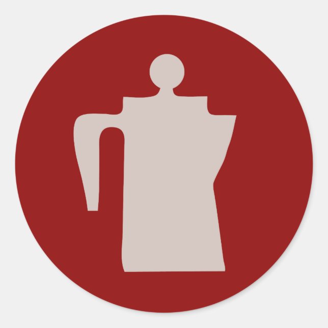 Chuck Wagon Coffee Pot - Cowboy Coffee Time Classic Round Sticker (Front)