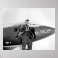 Chuck Yeager Bell X-1 poster 16"x20"