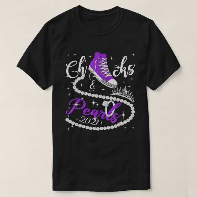 Chucks And Pearls 2023 Purple Sneakers  (Design Front)