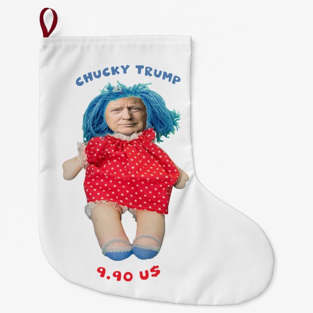 Chucky Donald Trump Doll Large Christmas Stocking (Front)