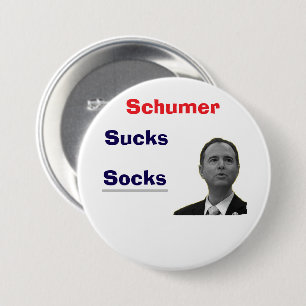 Chucky Schumer Scuks Socks Button