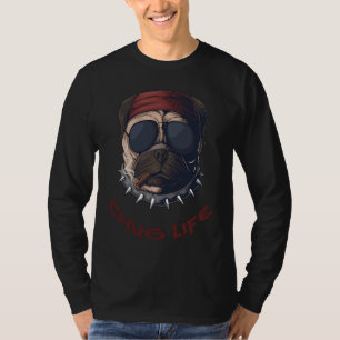 Chug Life  Dog Smoke Cigar with Sunglasses Gangste T-Shirt