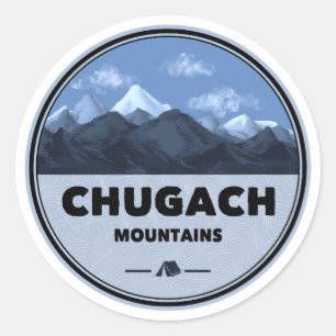Chugach Mountains Alaska Camping Classic Round Sticker