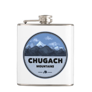 Chugach Mountains Alaska Camping Hip Flask