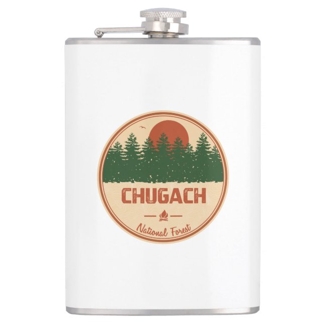 Chugach National Forest Hip Flask (Front)