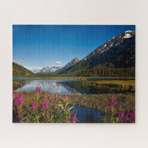 Chugach National Park in Alaska Mountain Lake  Jigsaw Puzzle