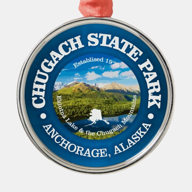 Chugach SP Metal Ornament (Front)