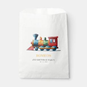 Chugga Chugga Choo Choo Vintage Train 2nd Birthday Favour Bag