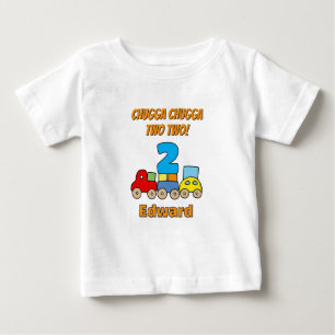 Chugga Chugga Two Two 2nd Birthday Train Baby T-Shirt