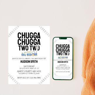 Chugga Chugga Two Two | Kids Birthday Invite